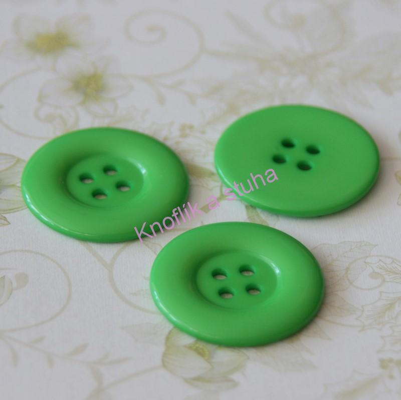 Plastový knoflík ~ 34 mm ~ zelený