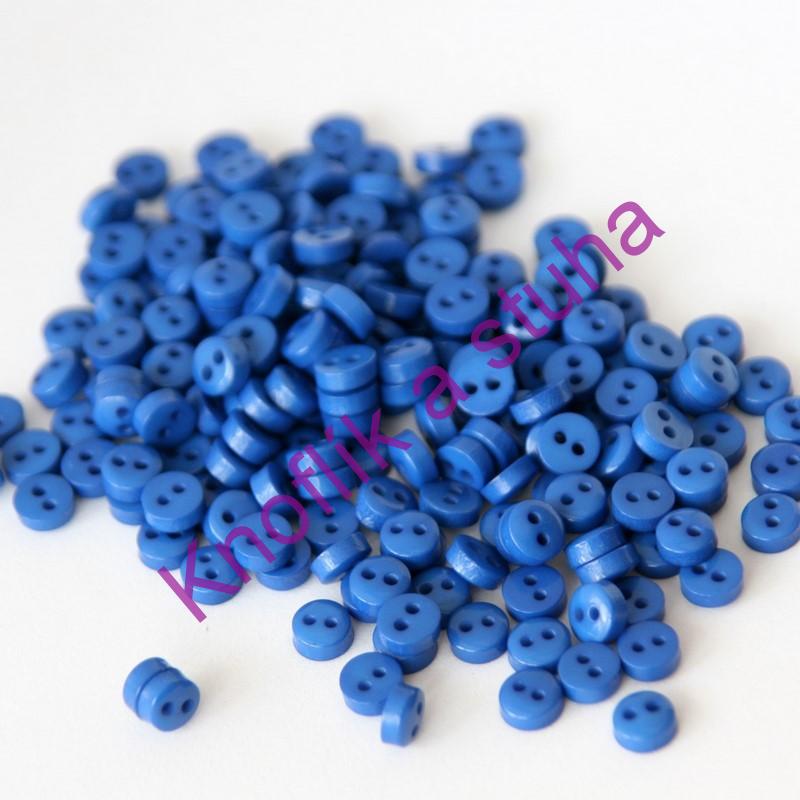 Plastový knoflík ~ 6 mm ~ 10 ks ~ tmavě modrý