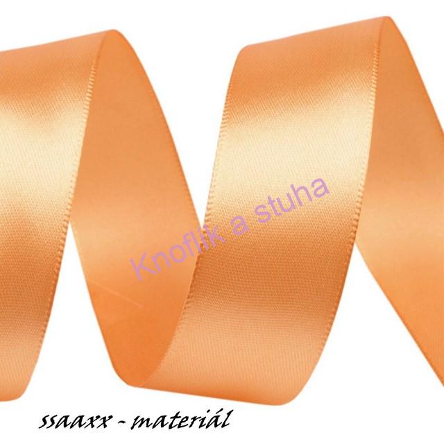 Saténová stuha ~ 25 mm ~ oranžovo-zlatá