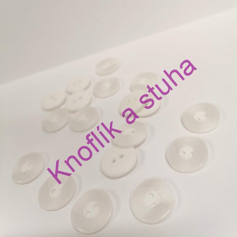 Plastový knoflík II ~ 15 mm ~ bílý