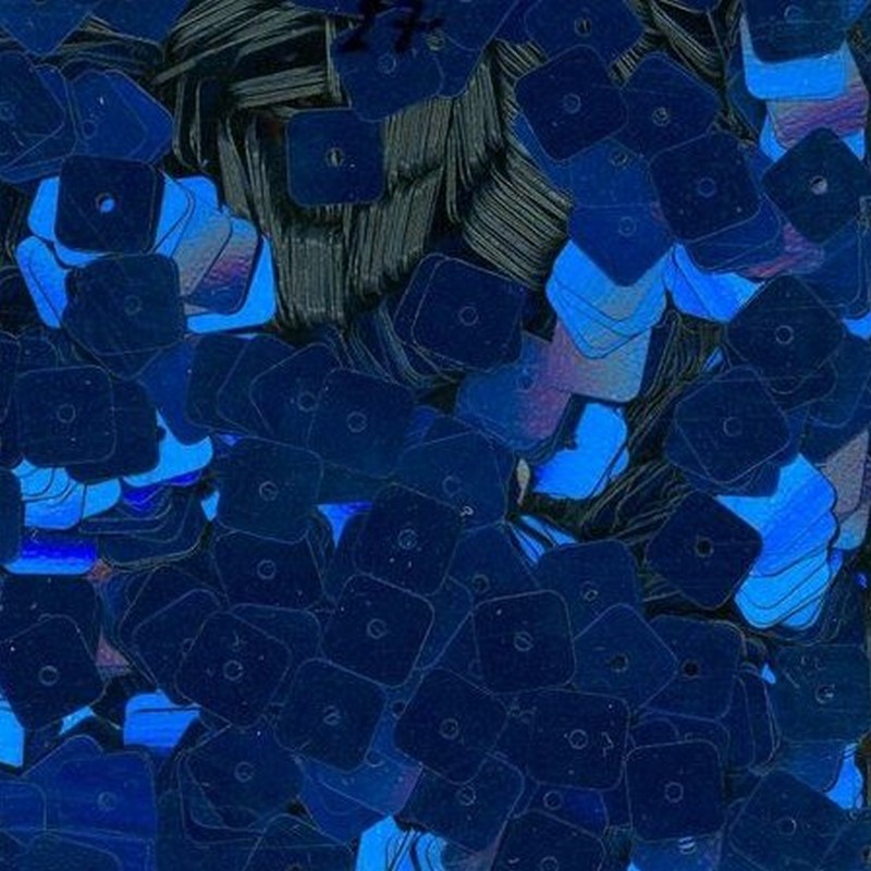 Flitry rovné ~ čtverec 6x6mm ~ 3g ~ modré