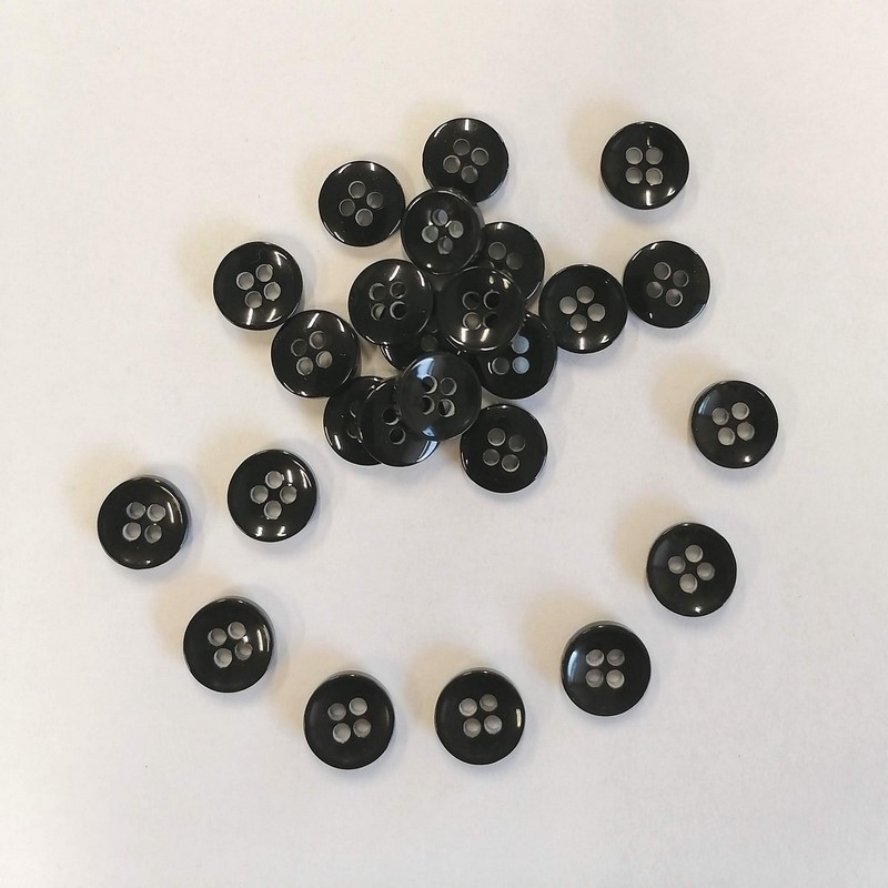 Plastový knoflík ~ 10 mm ~ černý