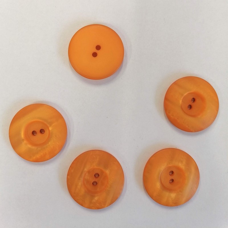 Plastový knoflík ~ 28 mm ~ oranžový