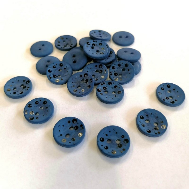 Plastový knoflík ~ 15 mm ~ tmavě modrá