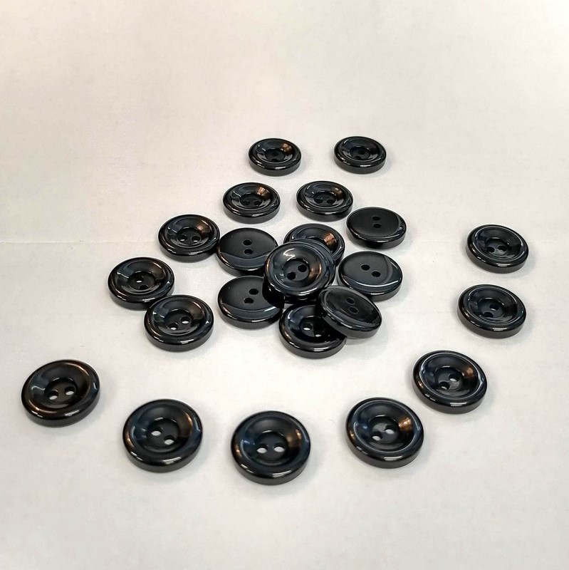 Plastový knoflík ~ 15 mm ~ černý