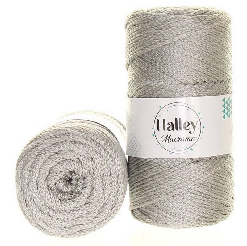 Příze Halley Macrame ~ 3 mm ~ stříbrná 22