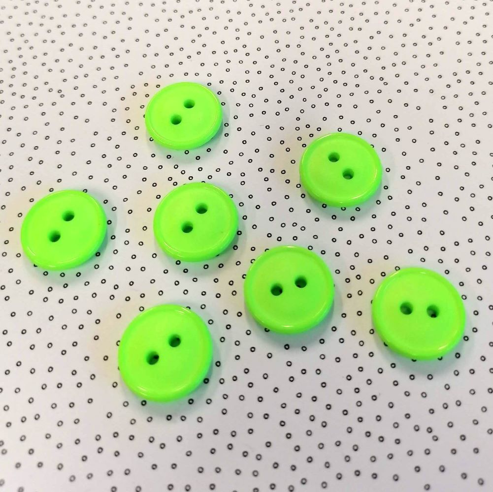 Plastový knoflík s rantlíkem II ~ 15 mm ~ zelený