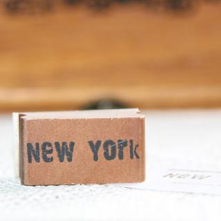 Dřevěné razítko ~ NEW YORK