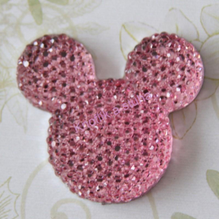 Přízdoba ~ Mickey Mouse ~ 34mm ~ sv. růžová