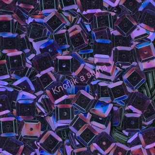 Flitry miska ~ čtverec 6x6mm ~ 3g ~ fialové