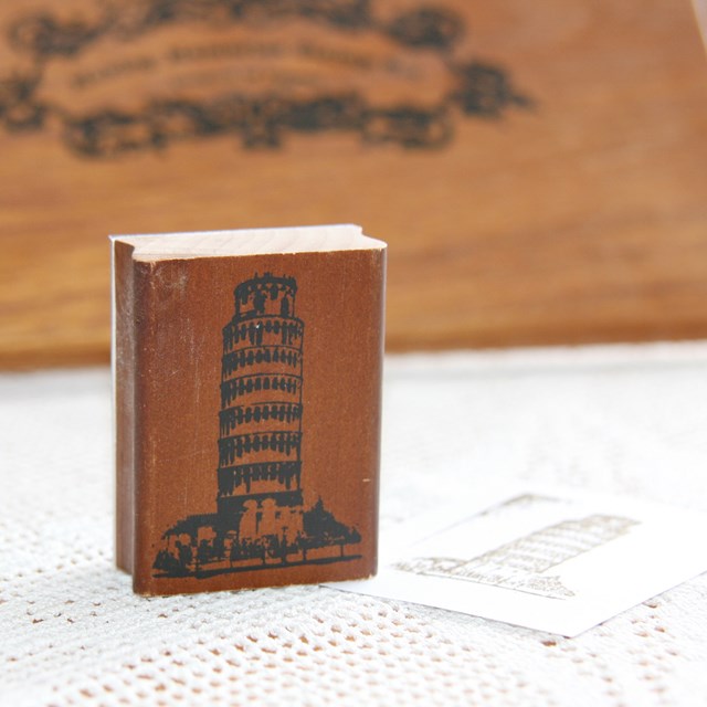 Dřevěné razítko ~ věž v Pise