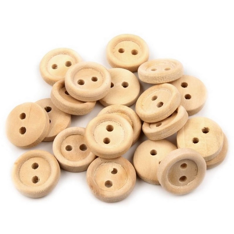 Dřevěný knoflík ~ 12 mm ~ 2 ks ~ buk