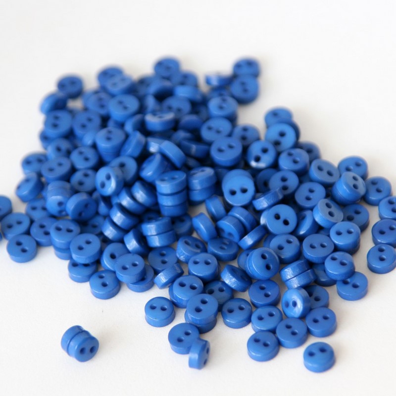 Plastový knoflík ~ 6 mm ~ 10 ks ~ tmavě modrý