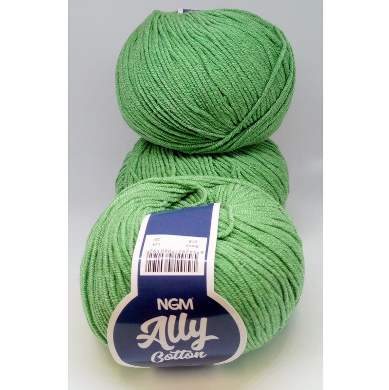 Příze Ally cotton ~ zelená 018