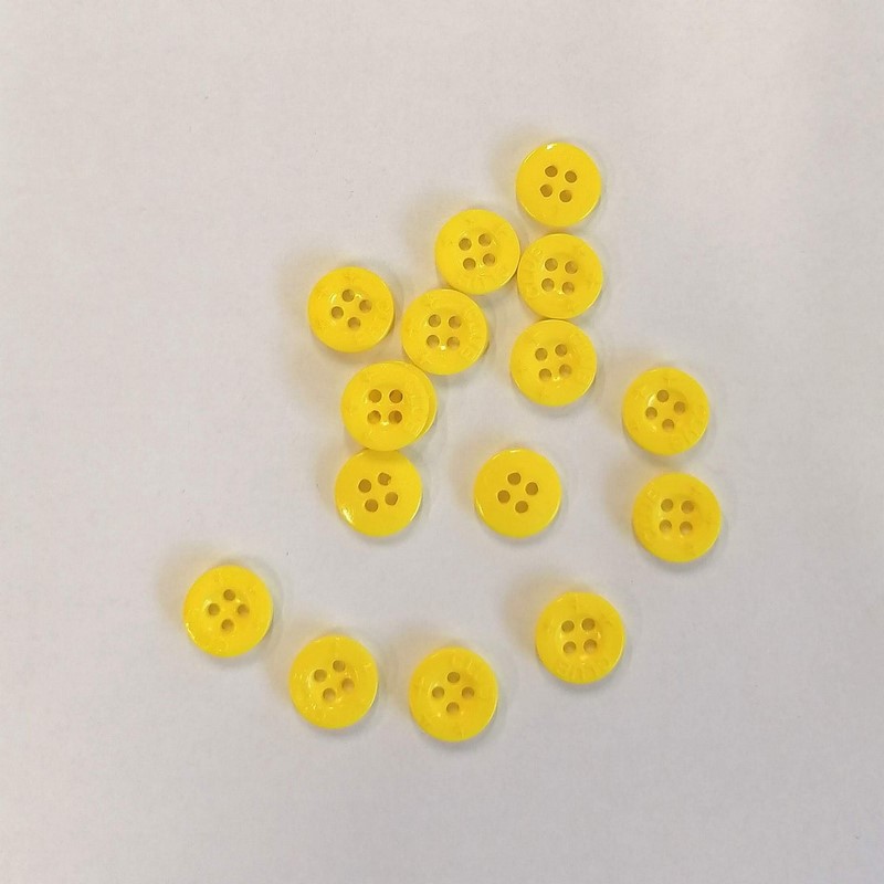 Plastový knoflík ~ 11 mm ~ žlutý