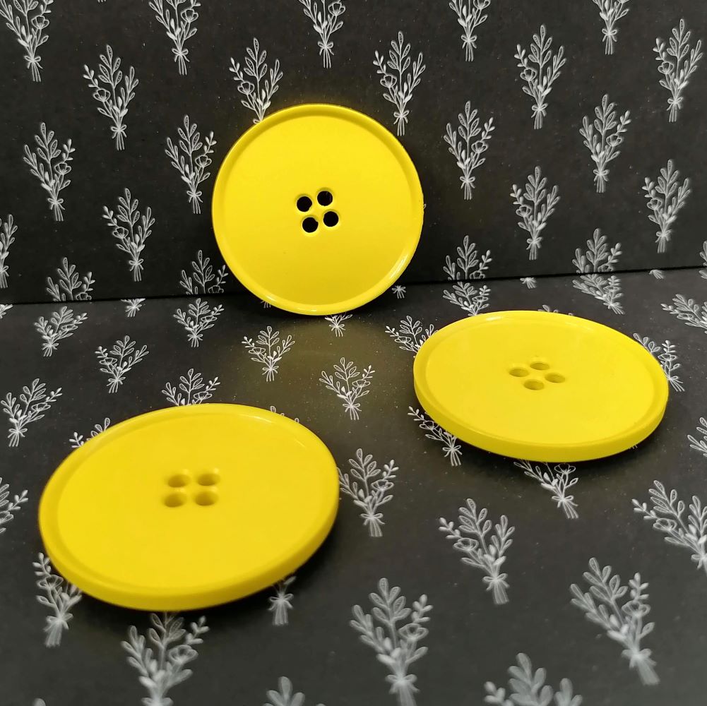 Plastový knoflík ~ 38 mm ~ žlutý