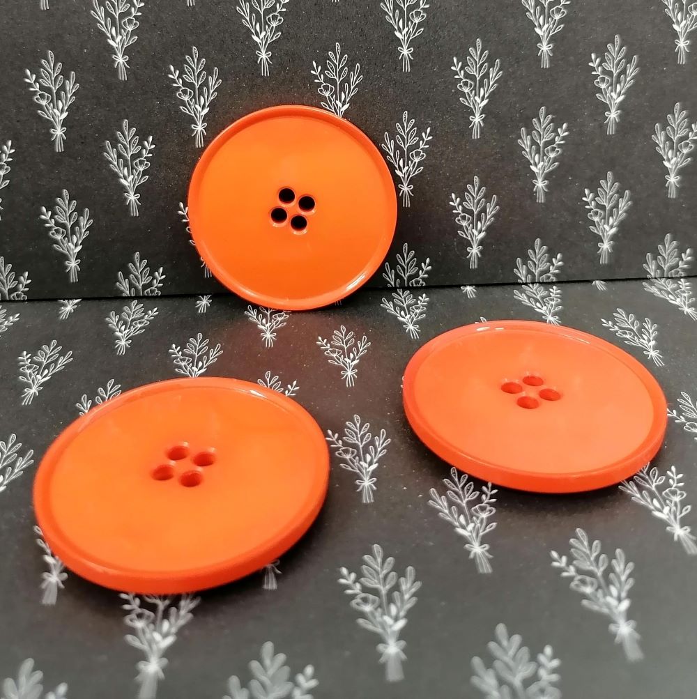 Plastový knoflík ~ 38 mm ~ oranžový