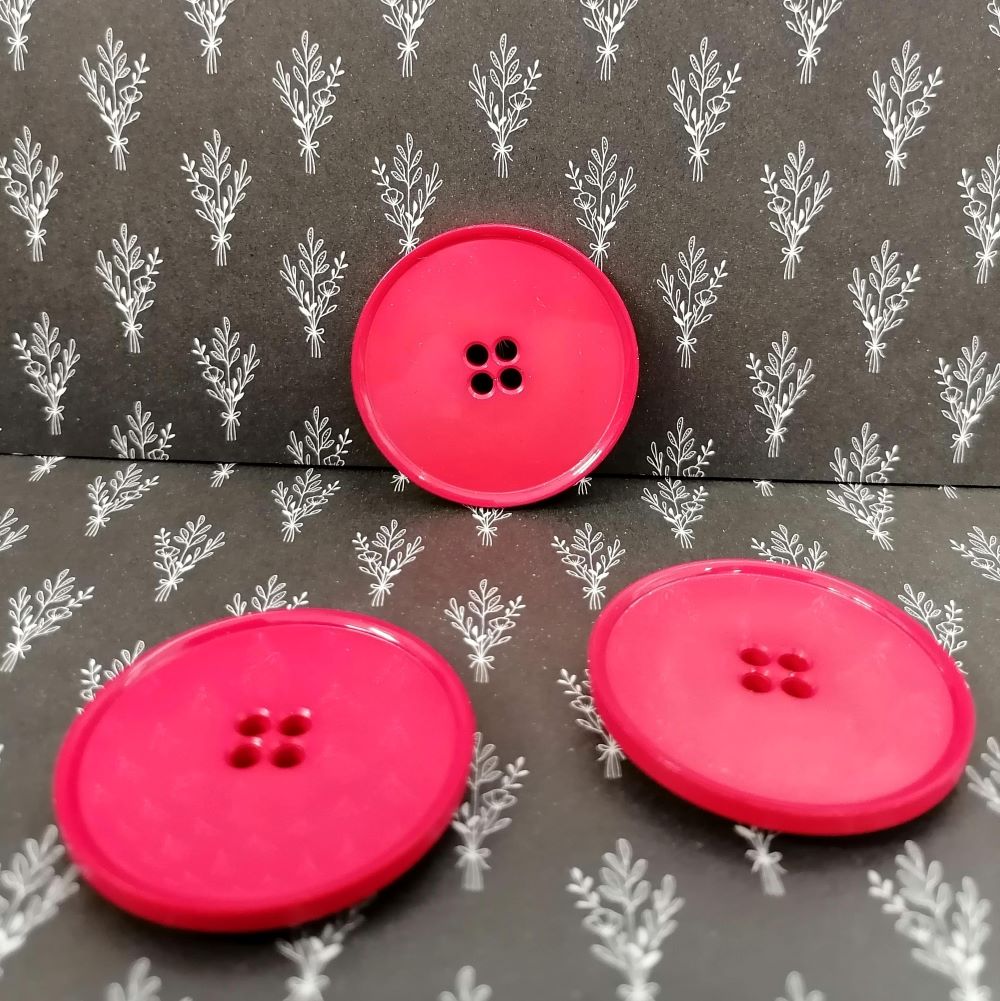 Plastový knoflík ~ 38 mm ~ červený