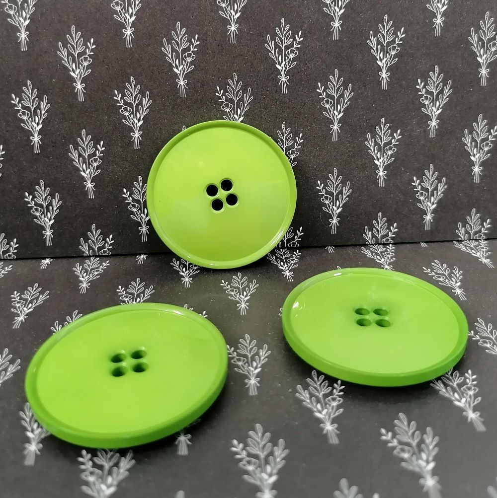 Plastový knoflík ~ 38 mm ~ jablíčkově zelený
