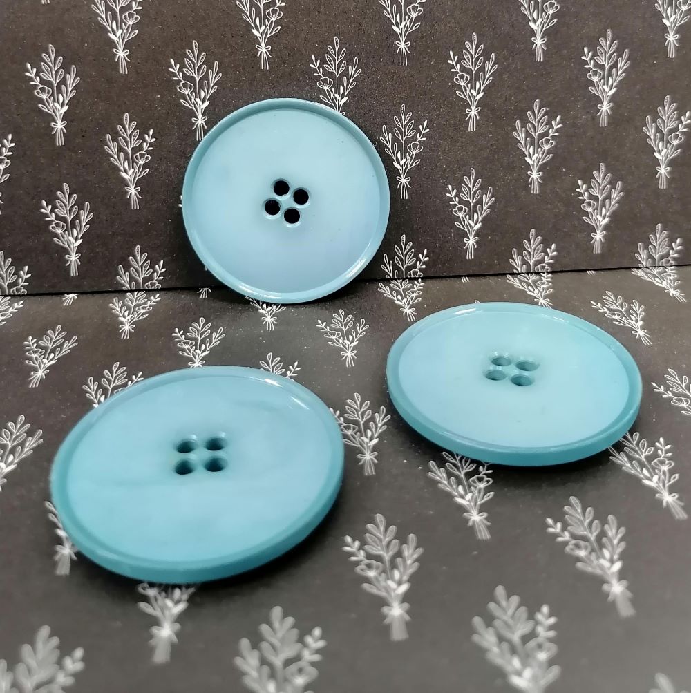 Plastový knoflík ~ 38 mm ~ modro-šedý