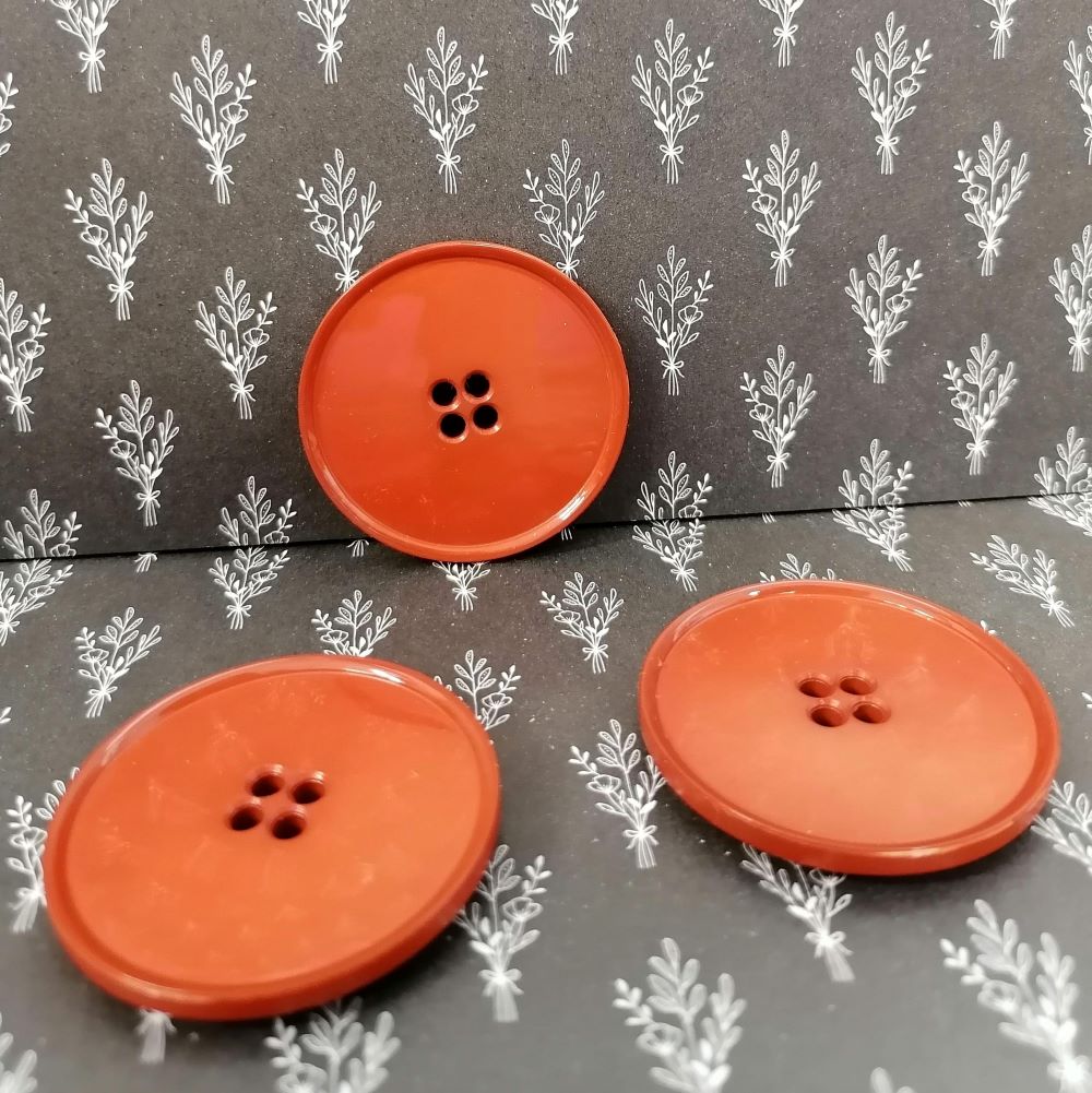 Plastový knoflík ~ 38 mm ~ rezavý