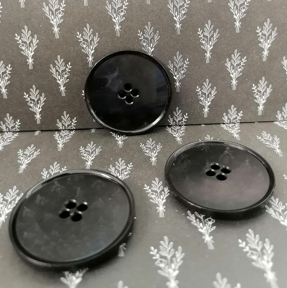 Plastový knoflík ~ 38 mm ~ černý