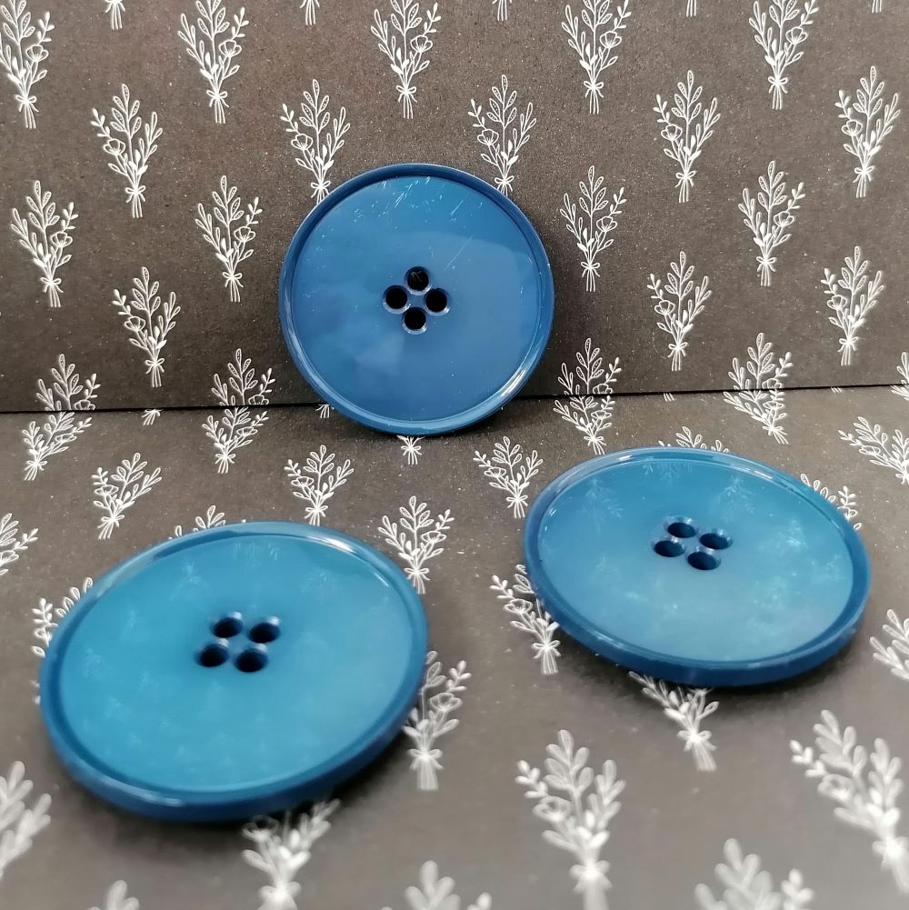 Plastový knoflík ~ 38 mm ~ petrolejový