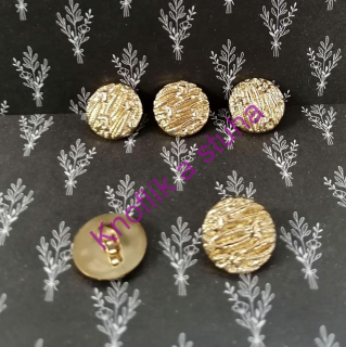 Knoflík s očkem ~ 20 mm ~ zdobený ~ zlatý