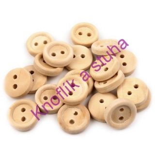 Dřevěný knoflík ~ 12 mm ~ 2 ks ~ buk