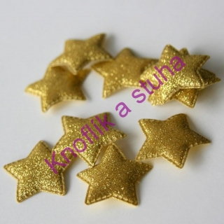 Dekorativní hvězdička ~ 35 mm ~ zlatá