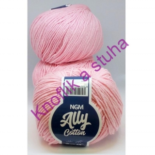 Příze Ally cotton ~ světle růžová 033 