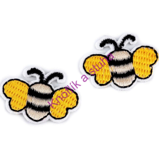 Nažehlovačka ~ 20x30 mm ~ včela ~ žlutá