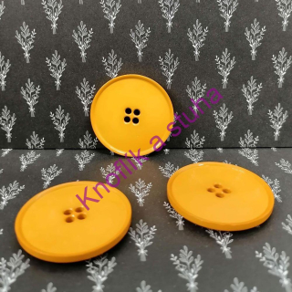 Plastový knoflík ~ 38 mm ~ hořčicový