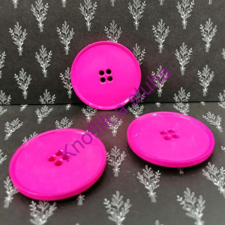 Plastový knoflík ~ 38 mm ~ neon růžový