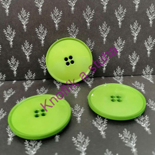 Plastový knoflík ~ 38 mm ~ jablíčkově zelený