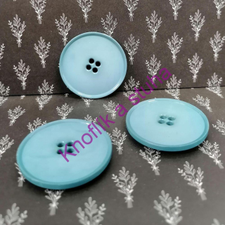 Plastový knoflík ~ 38 mm ~ modro-šedý